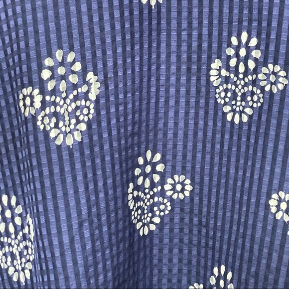 Madewell Silk/Cotton Blue/Purple Flowerstamp Sheath Dress Size XS - Picture 8 of 9